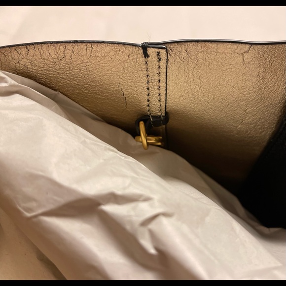 Tory Burch Black/Gold Perry Reversible Tote - Picture 10 of 16